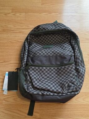 Skechers Gray and Olive Checkerboard Men's Backpack
